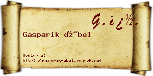 Gasparik Ábel névjegykártya